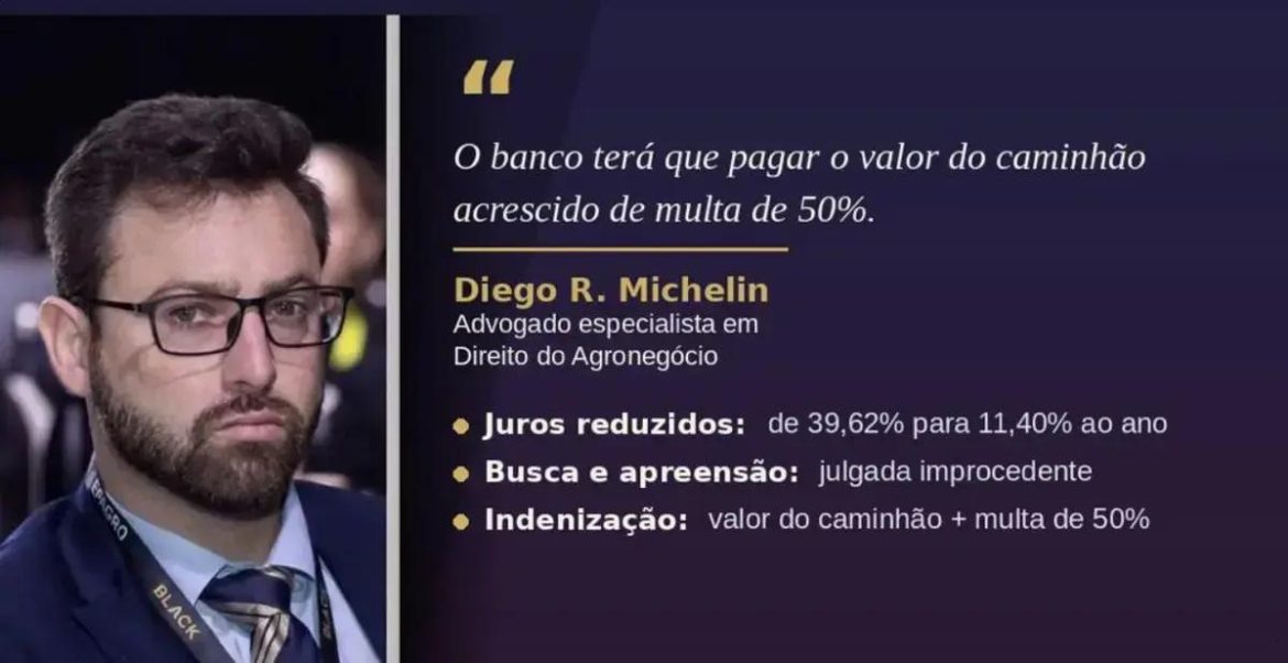 Caminhoneiro vence disputa judicial e recebe indenização por juros abusivos